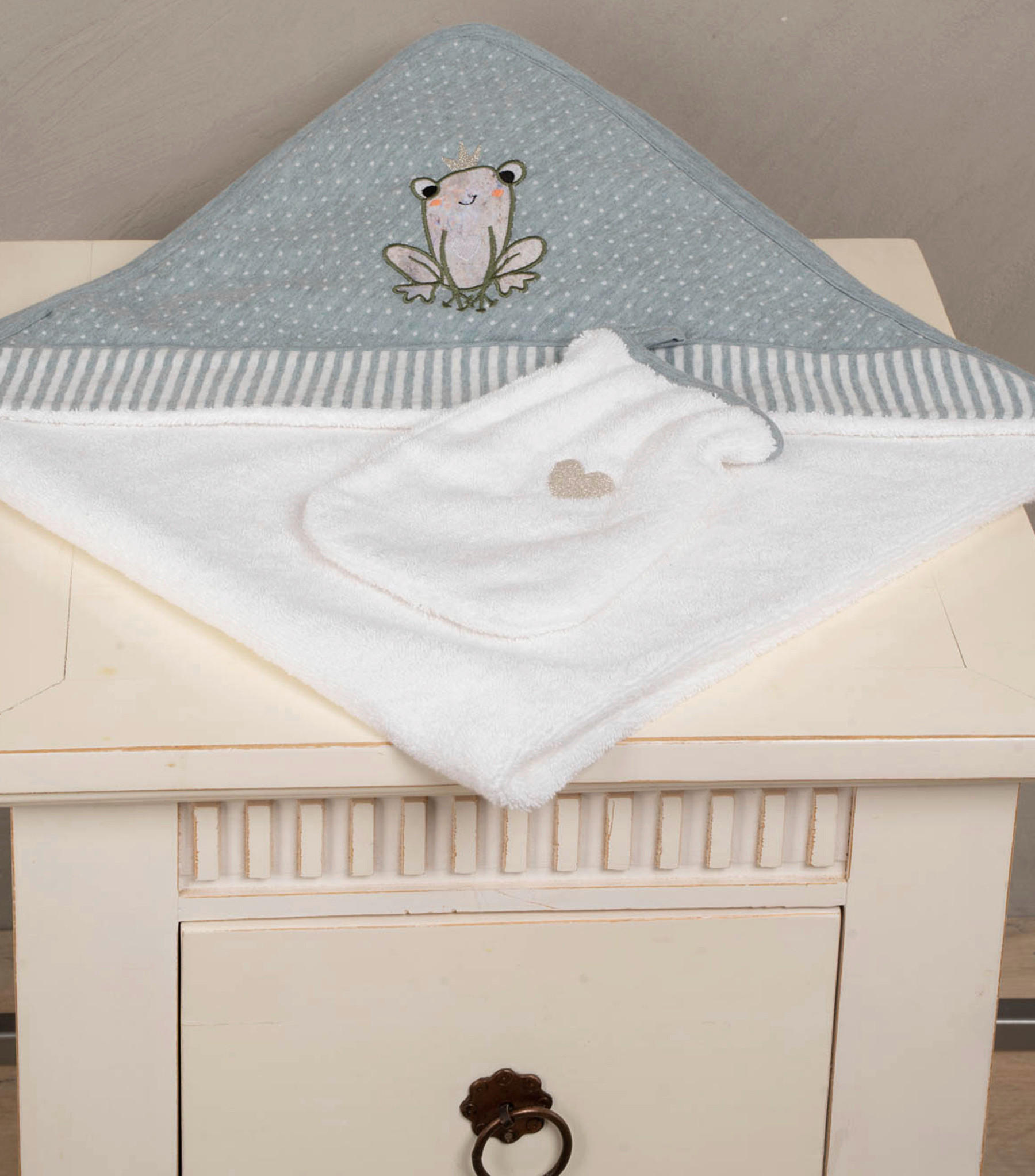 KAPUZENBADETUCH 100/100 cm    - Hellgrün, Basics, Textil (100/100cm) - Bebe's Collection