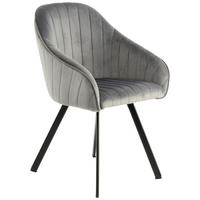 SADA ŽIDLÍ S PODRUČKAMI 2 kusy - černá/tmavě šedá, Moderní, kov/textil (56/86/59cm) - MID.YOU