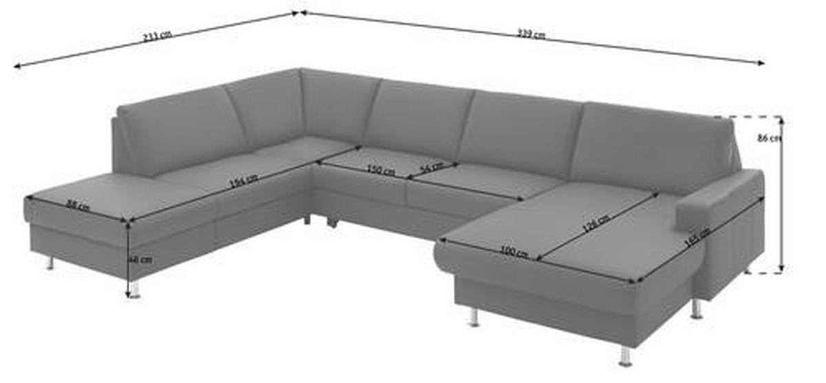 WOHNLANDSCHAFT in Echtleder Dunkelbraun  - Dunkelbraun/Alufarben, Design, Leder/Metall (233/339/165cm) - Beldomo Premium