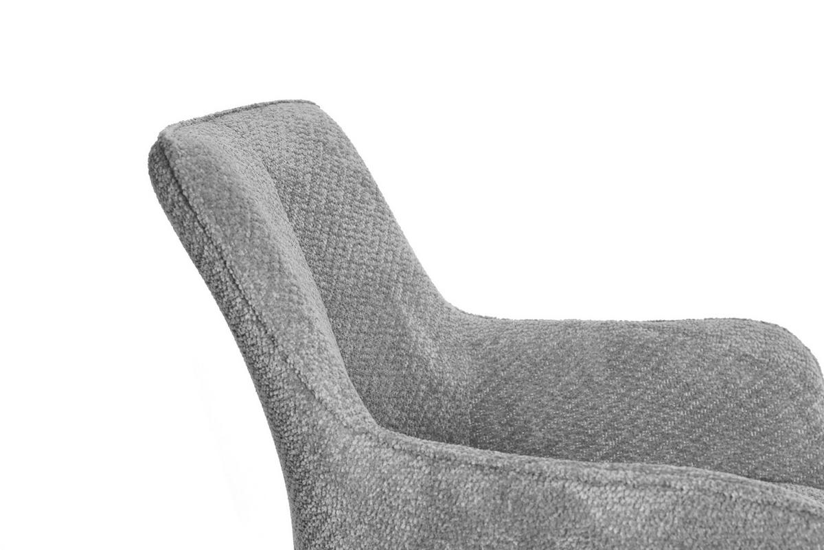 ARMLEHNSTUHL  in Eisen Webstoff  - Schwarz/Grau, Design, Textil/Metall (64/88/60cm) - Novel