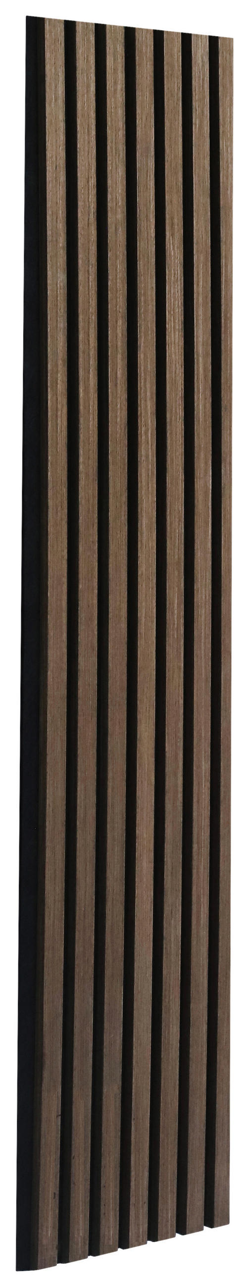 AKUSTIKPANEEL Echtholz, Nachbildung 30,5/132,5/2,1 cm 4 Stück  - Walnussfarben/Schwarz, Trend, Holz/Holzwerkstoff (30,5/132,5/2,1cm) - Boxxx