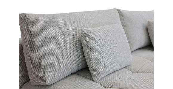 BOXSPRINGSOFA in Chenille Ecru  - Ecru/Schwarz, MODERN, Kunststoff/Textil (210/72/105cm) - Cantus