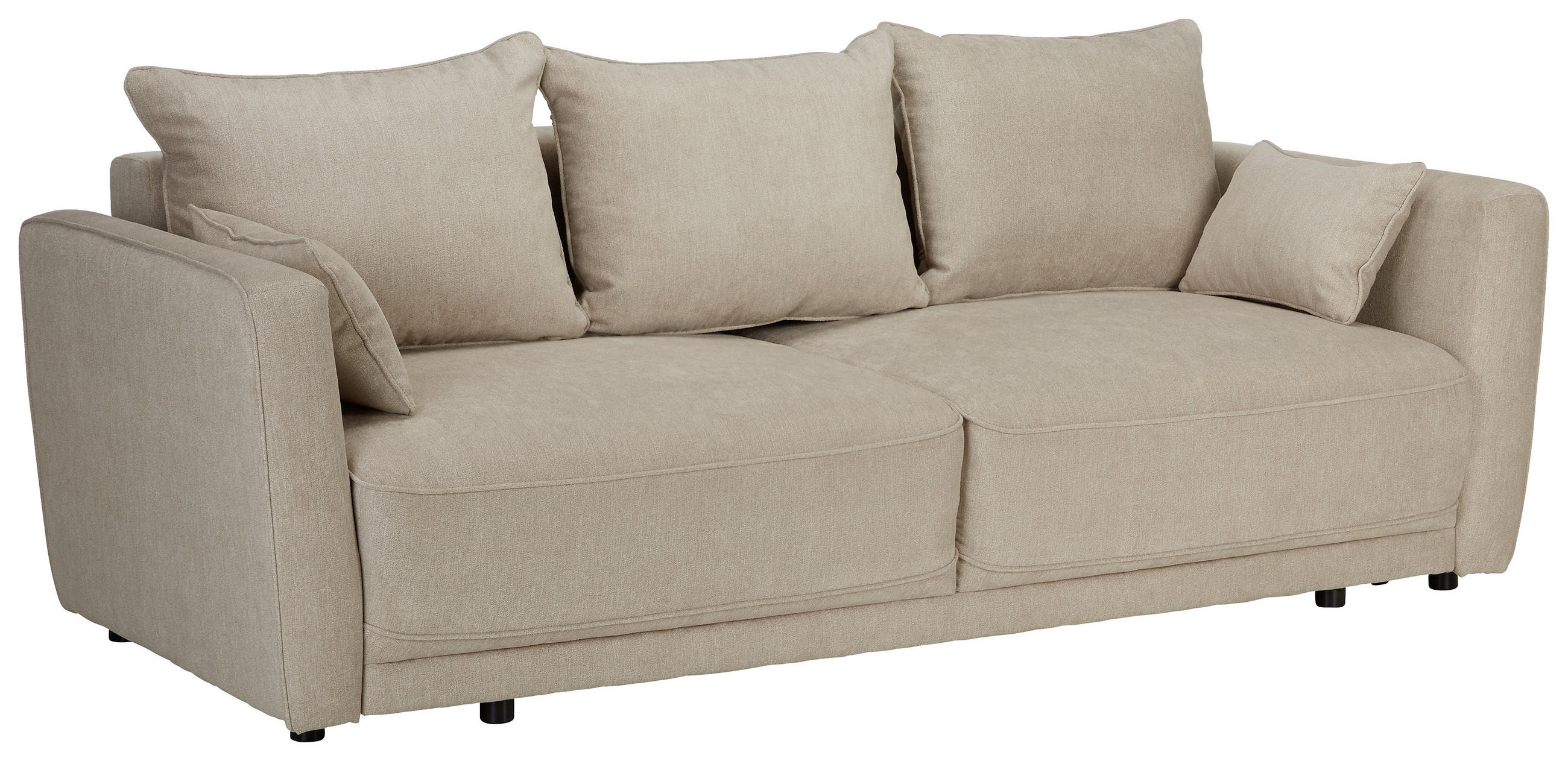 BÄDDSOFFA i beige - beige/svart, Modern, textil/plast (238/90/104cm) - Hom`in