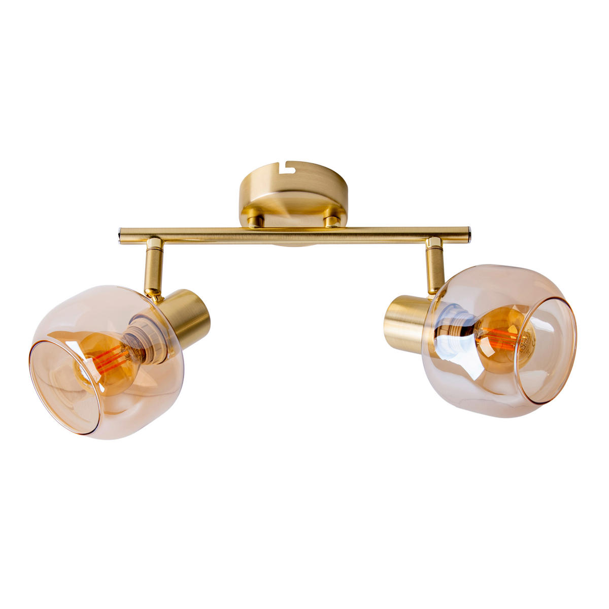 DECKENLEUCHTE     - Messingfarben, Design, Glas/Metall (20cm) - Näve