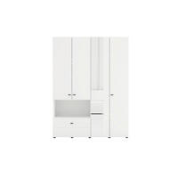 ORMAR ZA ODJEĆU bijela   - bijela/crna, Moderno, staklo/drvni materijal (155/207,5/52cm) - Ti'me