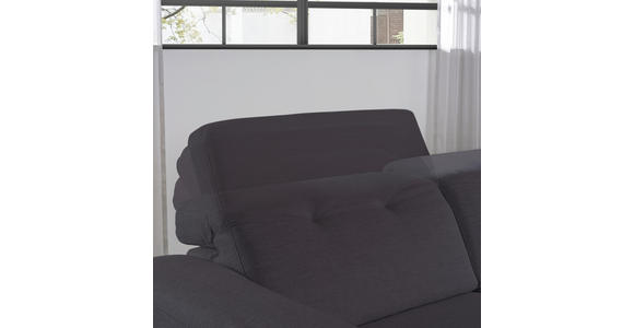 ECKSOFA in Struktur Dunkelblau  - Eichefarben/Schwarz, Design, Holz/Textil (163/305cm) - Novel