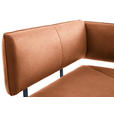 ECKBANK 165/205 cm  in Schwarz, Cognac  - Cognac/Schwarz, MODERN, Textil/Metall (165/205cm) - Cantus