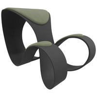 HOCKER Flachgewebe Anthrazit, Grün  - Anthrazit/Grün, MODERN, Kunststoff/Textil (56/52/83cm)
