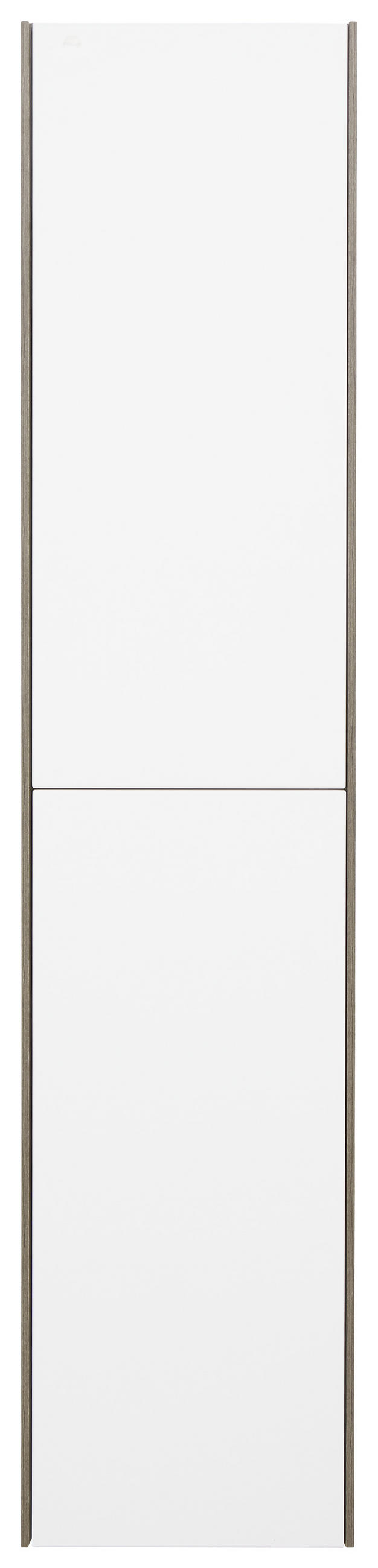HOCHSCHRANK 35/160/35 cm  - Dunkelbraun/Weiß, KONVENTIONELL, Glas/Holzwerkstoff (35/160/35cm) - Emilio Belluti