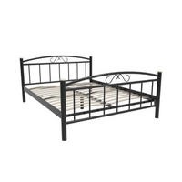 KREVET   180/200 cm   crna  - crna, Lifestyle, drvo/metal (180/200cm) - Hom`in