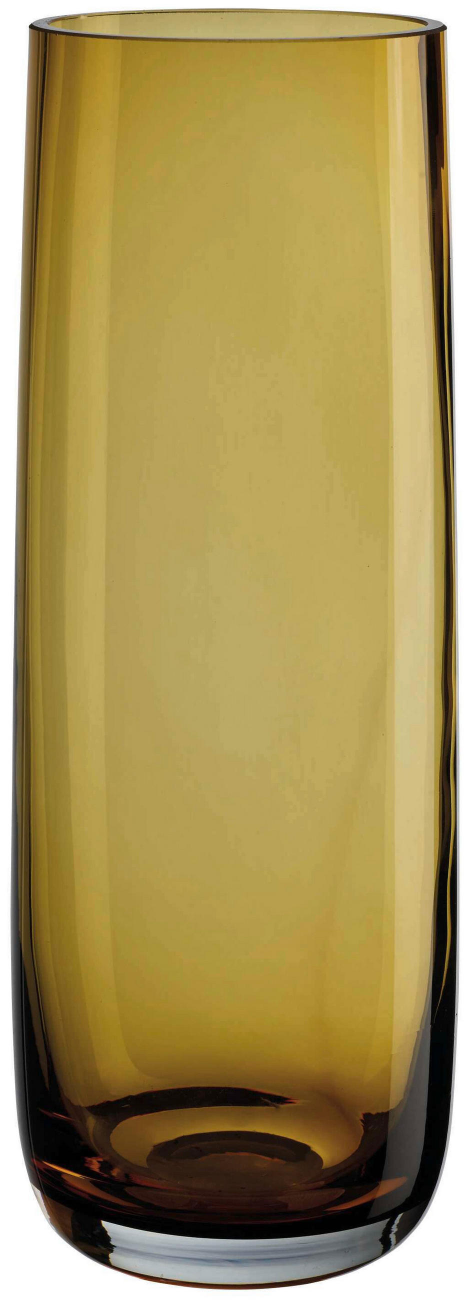 VÁZA, sklo, 29 cm - hnedá, Basics, sklo (10,5/29cm) - ASA
