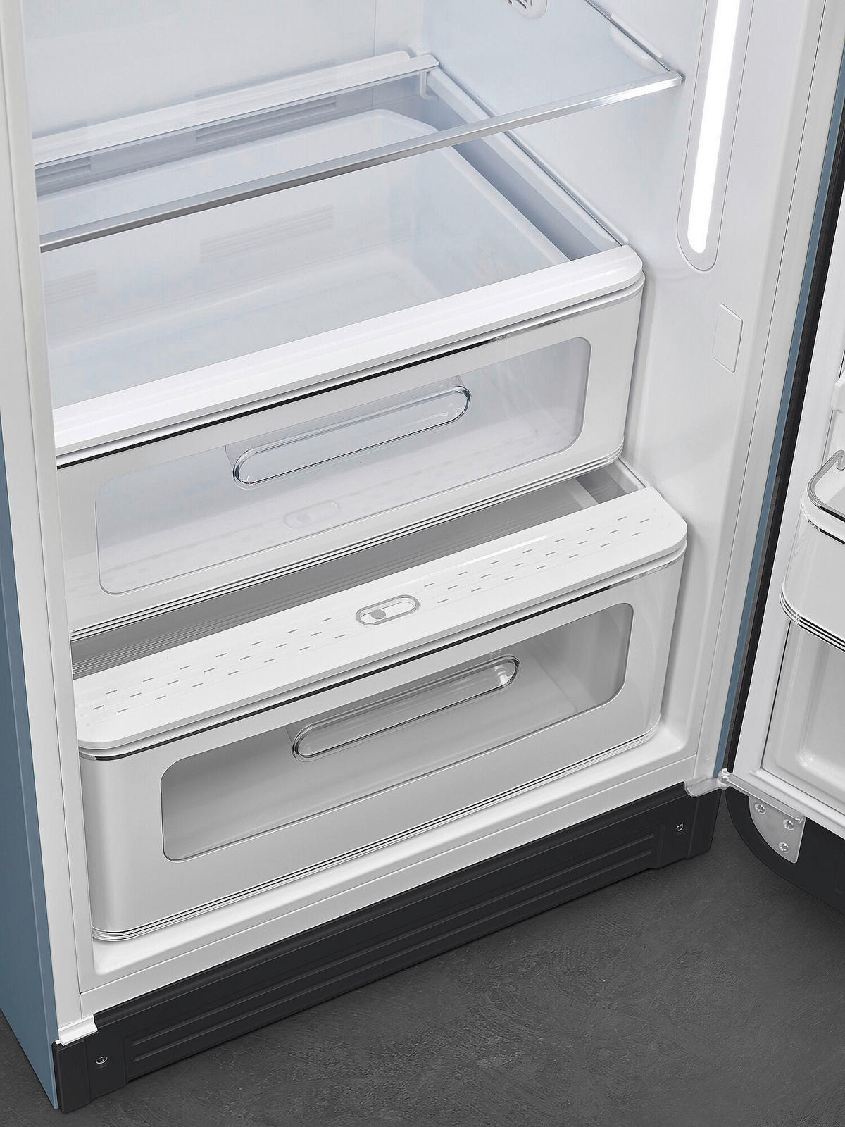 KÜHLSCHRANK 60,1/153/78,8 cm FAB28RSBM6  - Blau, Basics, Glas/Metall (60,1/153/78,8cm) - SMEG