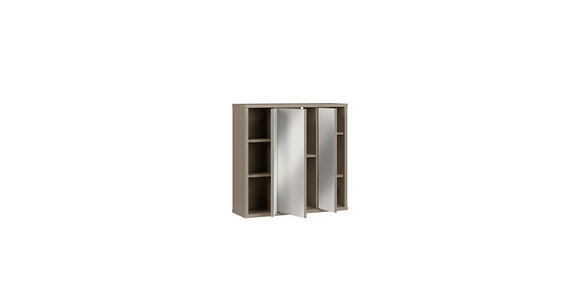 SPIEGELSCHRANK 74,5/72/23,8 cm  - Taupe, MODERN, Glas/Holzwerkstoff (74,5/72/23,8cm) - Xora
