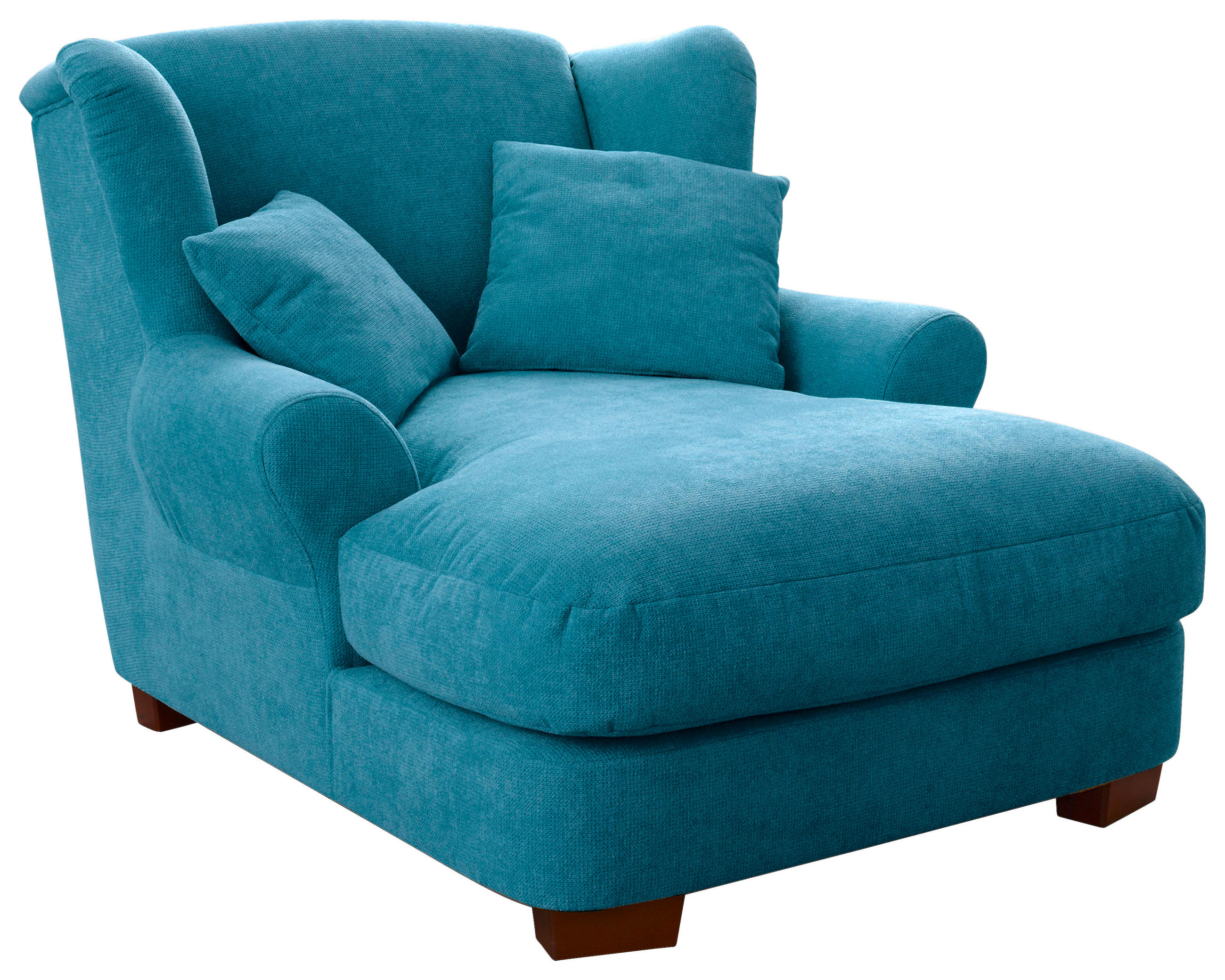XXL-SESSEL Flachgewebe Hellblau    - Hellblau, ROMANTIK / LANDHAUS, Holz/Textil (120/101/142cm) - Cantus