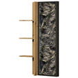 WOHNWAND  in Graphitfarben, Eiche Artisan  220/205/49 cm  - Schwarz/Graphitfarben, Design, Glas/Holzwerkstoff (220/205/49cm) - Cantus