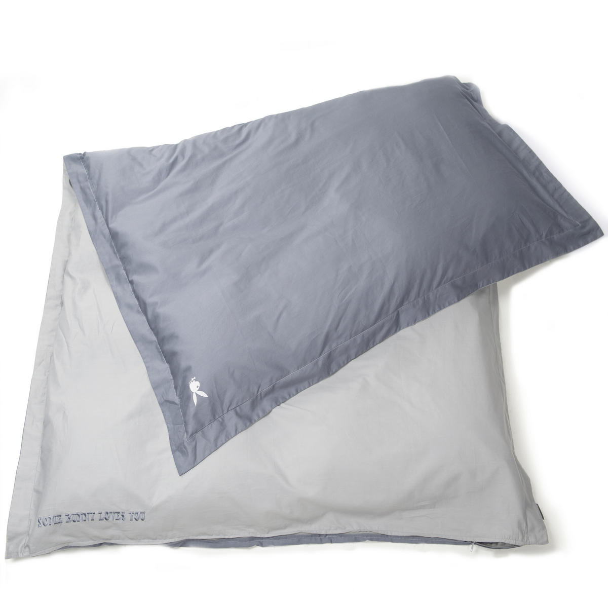 WENDEBETTWÄSCHE PLAYBOY  - Grau, Basics, Textil (155/200cm) - Playboy