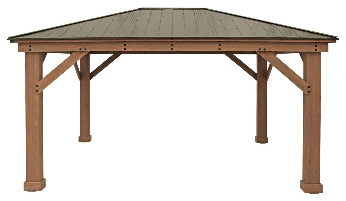 PAVILLON 490/315/371 cm   - Bronzefarben/Mokka, Basics, Holz/Metall (490/315/371cm)