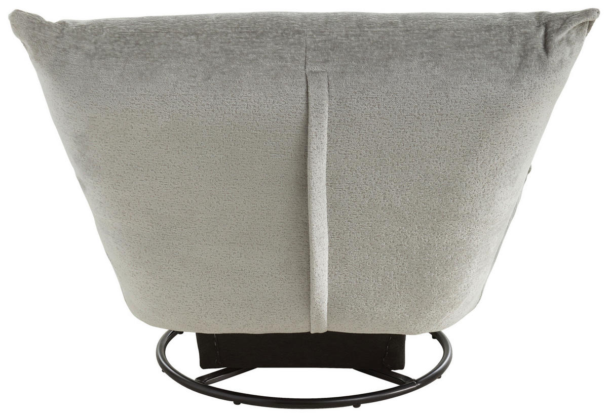 RELAXSESSEL in Textil Grau  - Schwarz/Grau, Design, Textil/Metall (100/78/96cm) - Livetastic