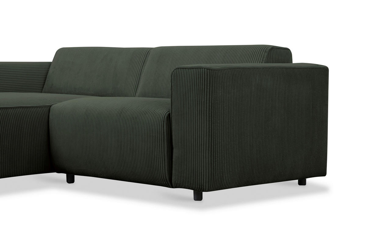 HÖRNSOFFA i manchester skogsgrön  - skogsgrön/svart, Design, textil/plast (161/234cm) - Livetastic