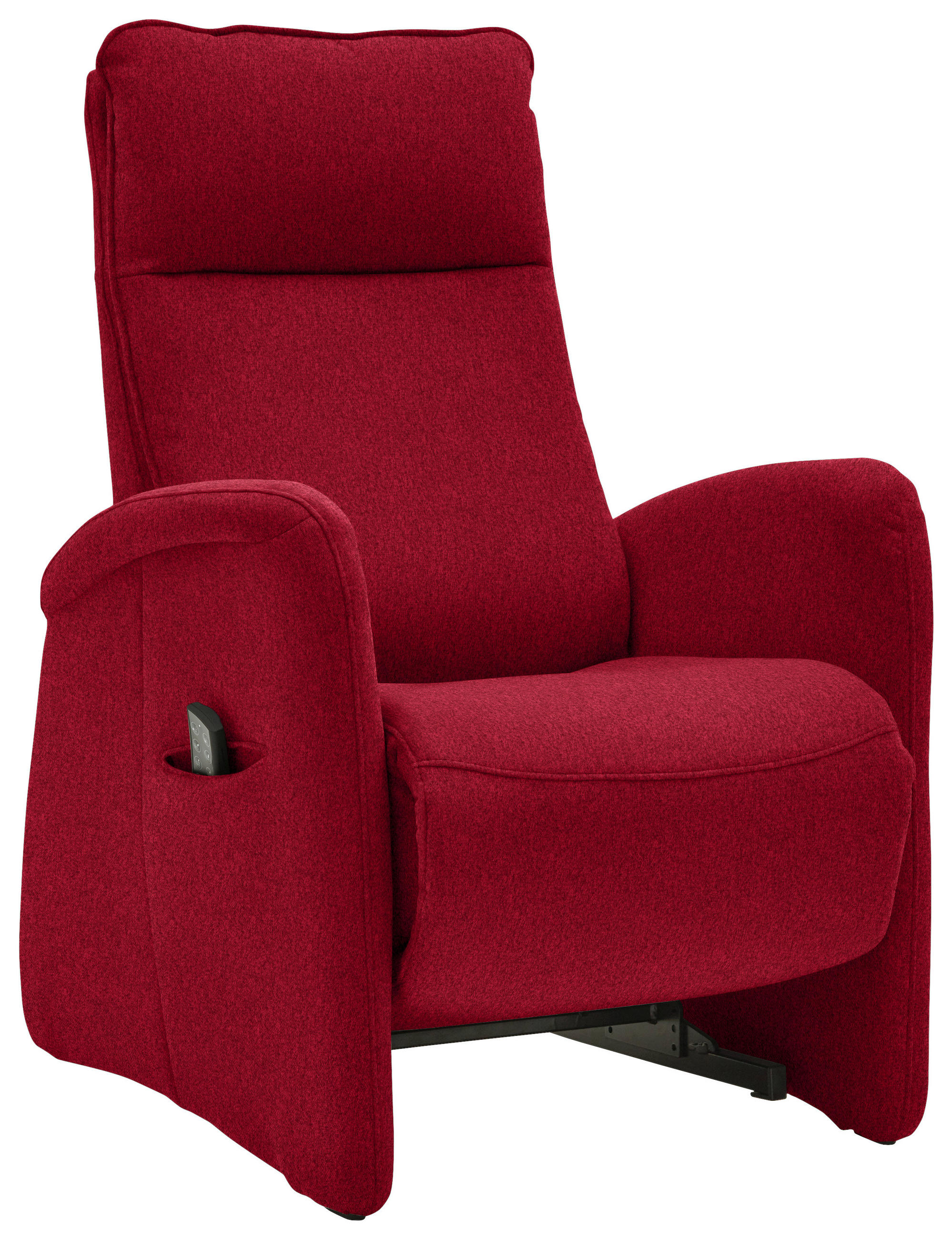 FERNSEHSESSEL in Chenille Rot  - Rot, Konventionell, Textil (79/114/87-176cm) - Valdera