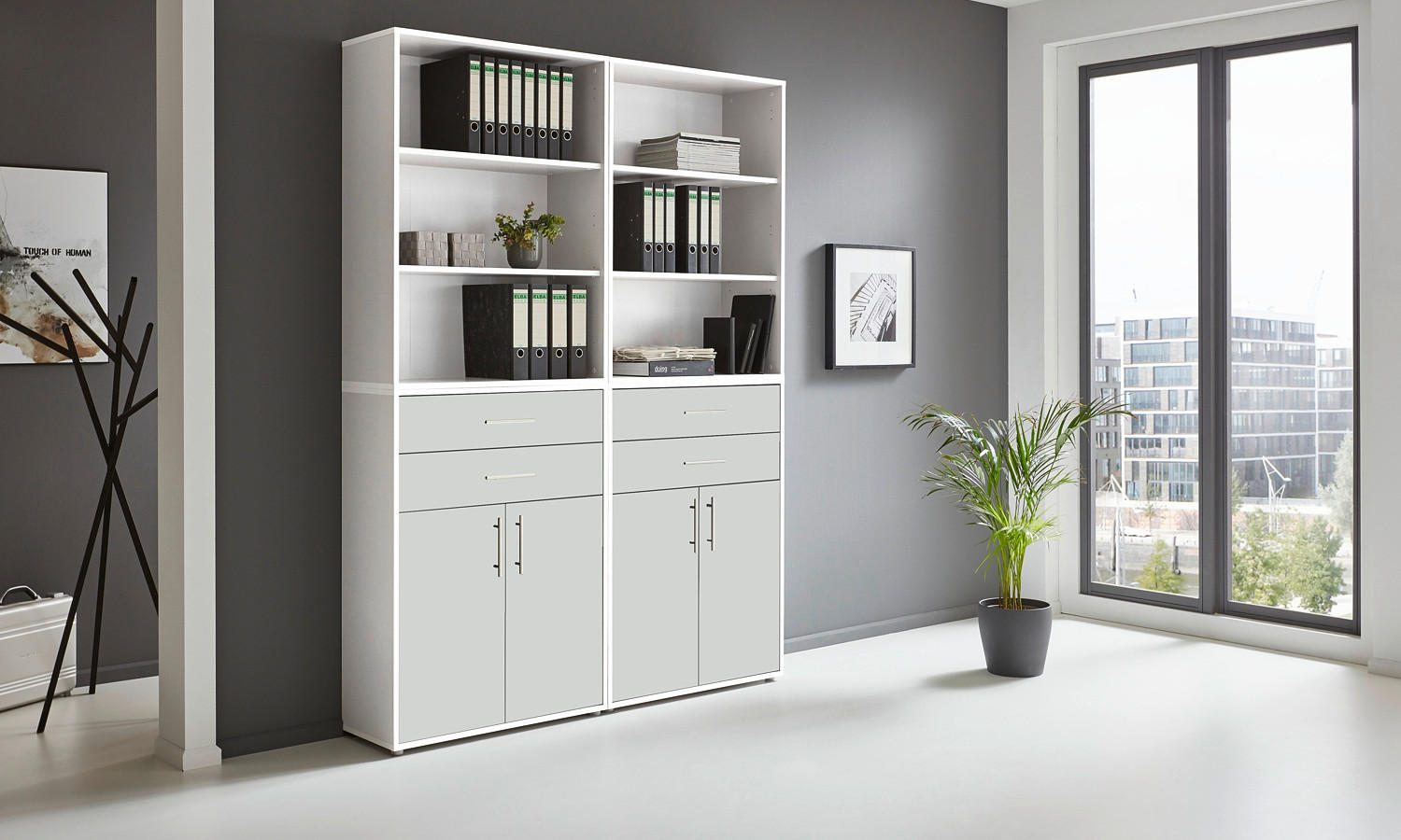 AKTENSCHRANK Weiß  - Weiß, MODERN, Holzwerkstoff (168,8/227,2/33cm) - MID.YOU