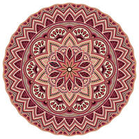OUTDOORTEPPICH 80/80 cm  - Rot, Design, Kunststoff (80/80cm)