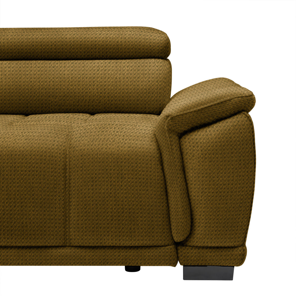 HÖRNSOFFA i chenille, vävt tyg senapsgul  - svart/senapsgul, Modern, textil/plast (106/283cm) - MID.YOU