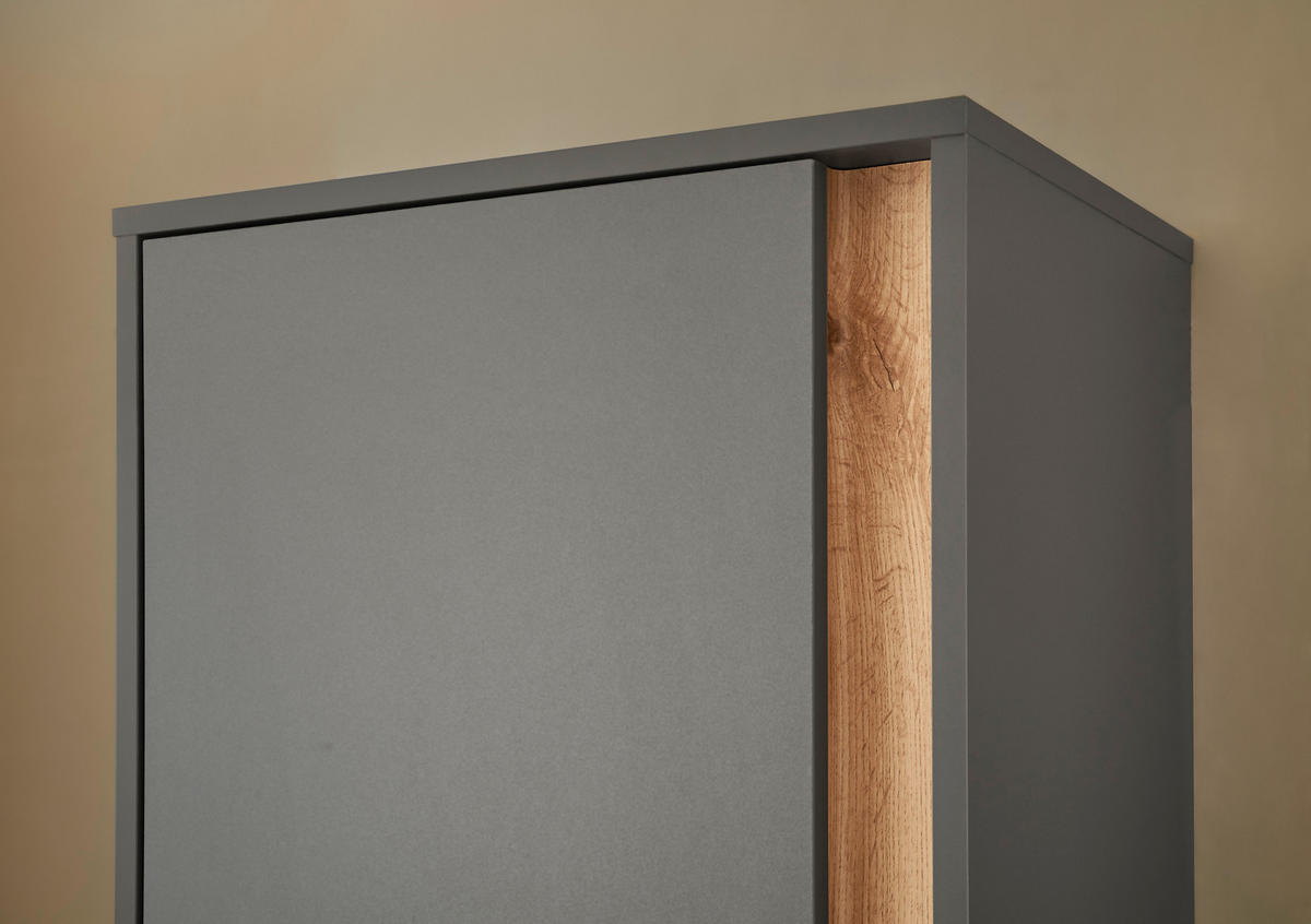 GARDEROBENSCHRANK  in 50/200/40 cm  - Anthrazit/Eiche Wotan, Design, Holzwerkstoff/Kunststoff (50/200/40cm) - Modante