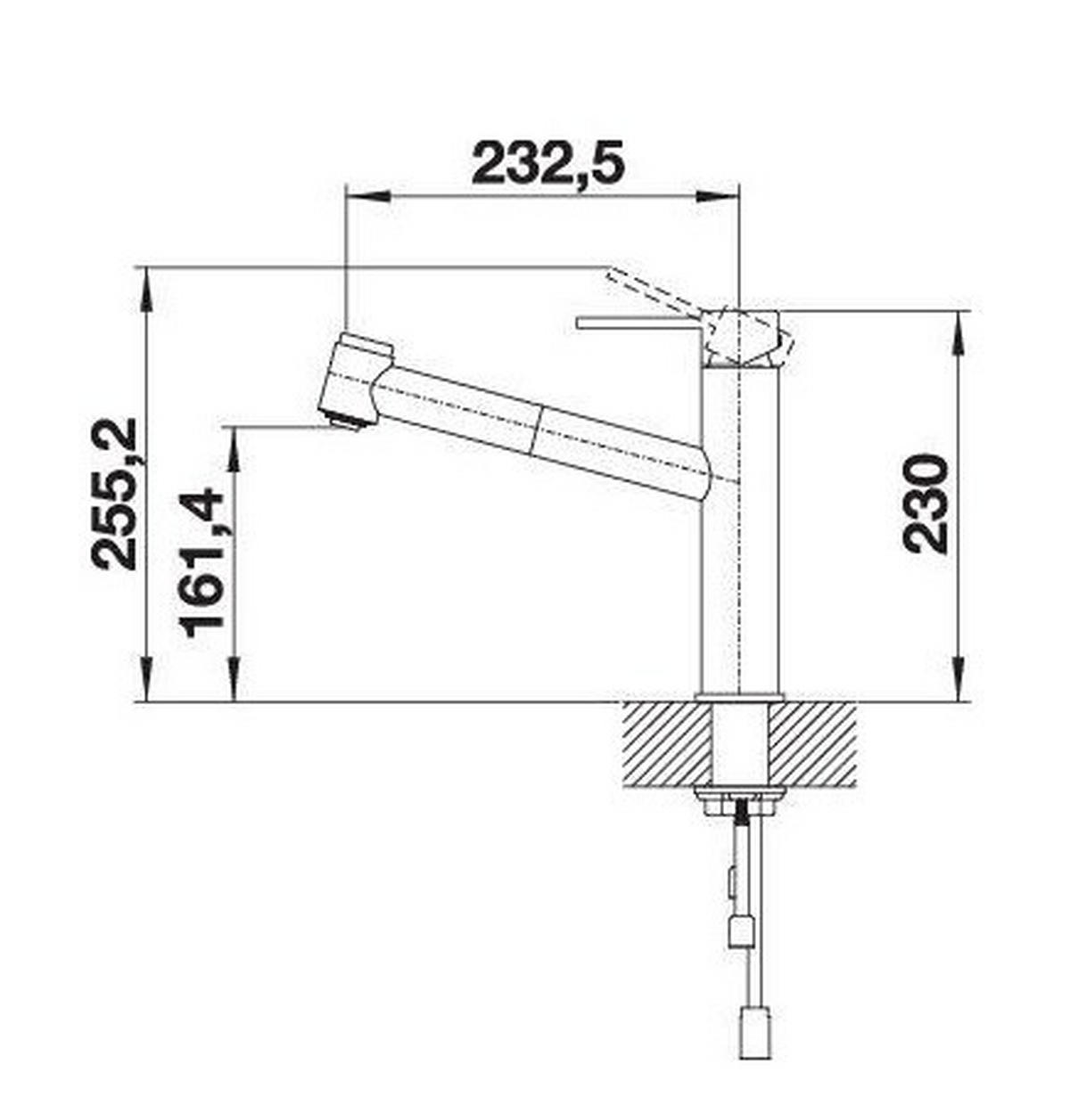 KÜCHENARMATUR 523119  - Edelstahlfarben, Basics, Metall (5,2/22,7/27,6cm) - Blanco