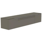 LOWBOARD Grau, Alufarben  - Alufarben/Grau, Design, Glas/Holzwerkstoff (210/41/45cm) - Moderano