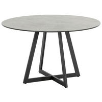 GARTENTISCH 121/121/74 cm Metall rund  - Dunkelgrau/Anthrazit, Design, Kunststoff/Metall (121/121/74cm)