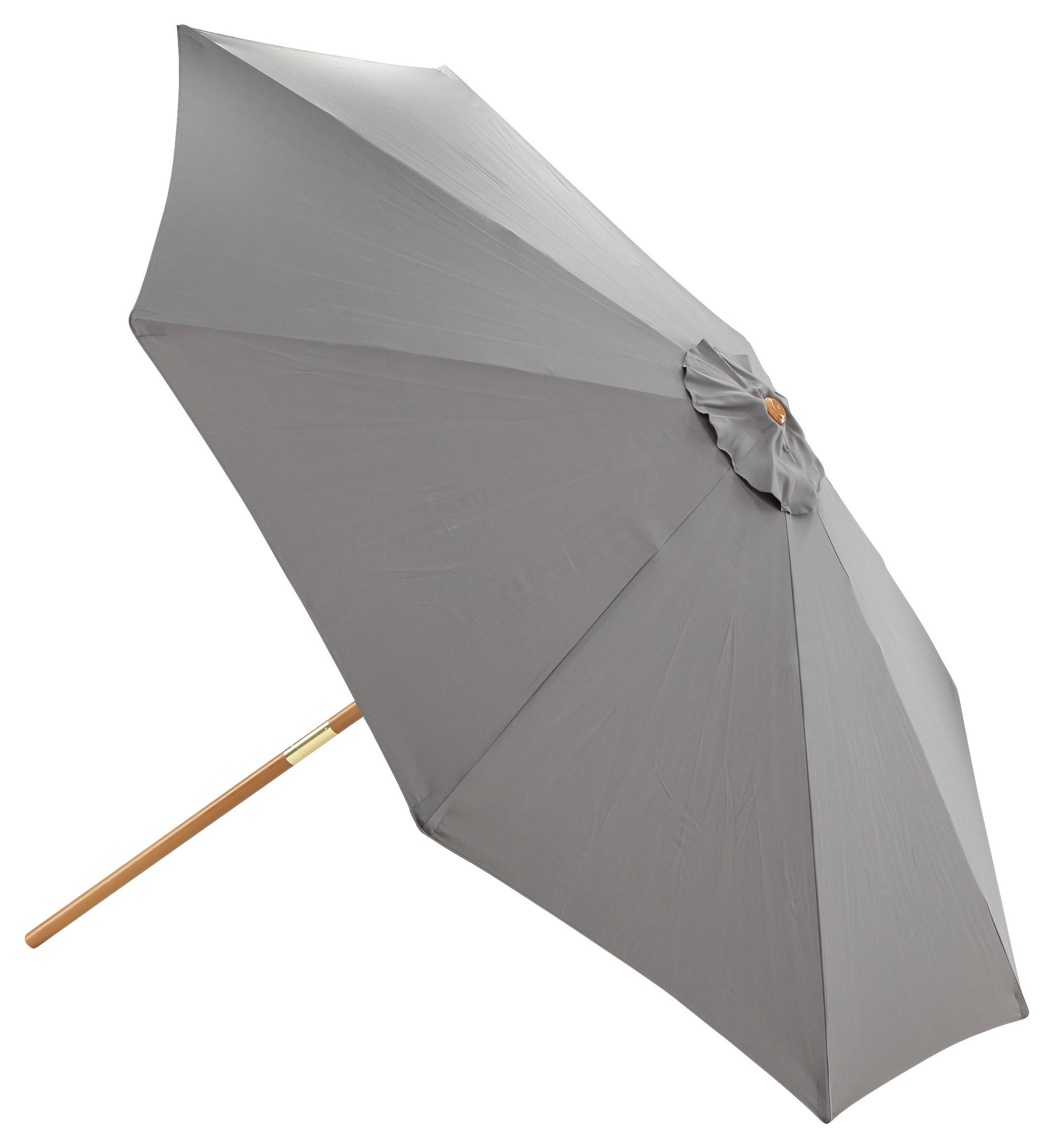 SONNENSCHIRM 300 cm  - Grau, KONVENTIONELL, Holz/Textil (300/244cm) - Gardenson