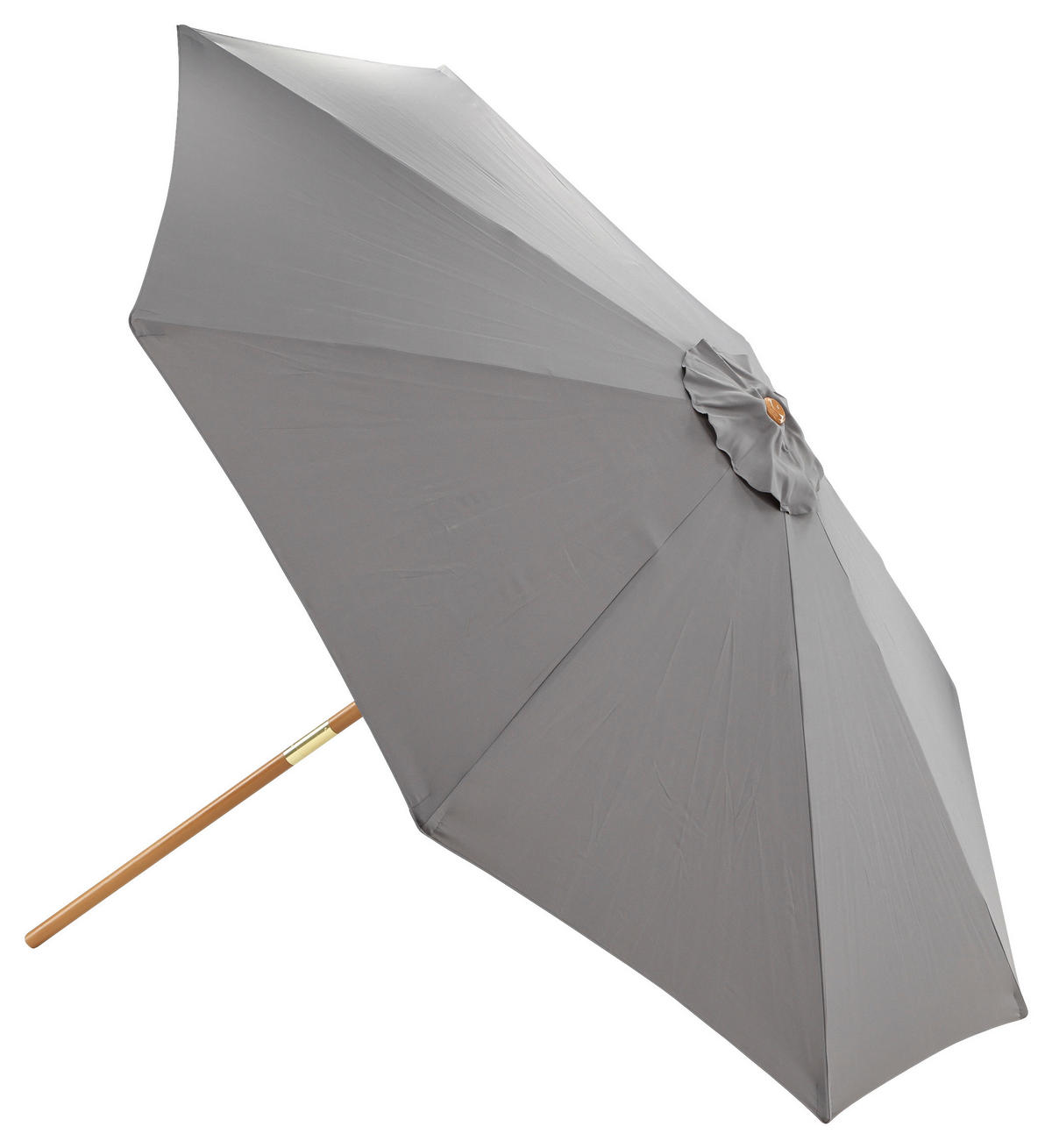 SONNENSCHIRM 300 cm  - Grau, KONVENTIONELL, Holz/Textil (300/244cm) - Gardenson