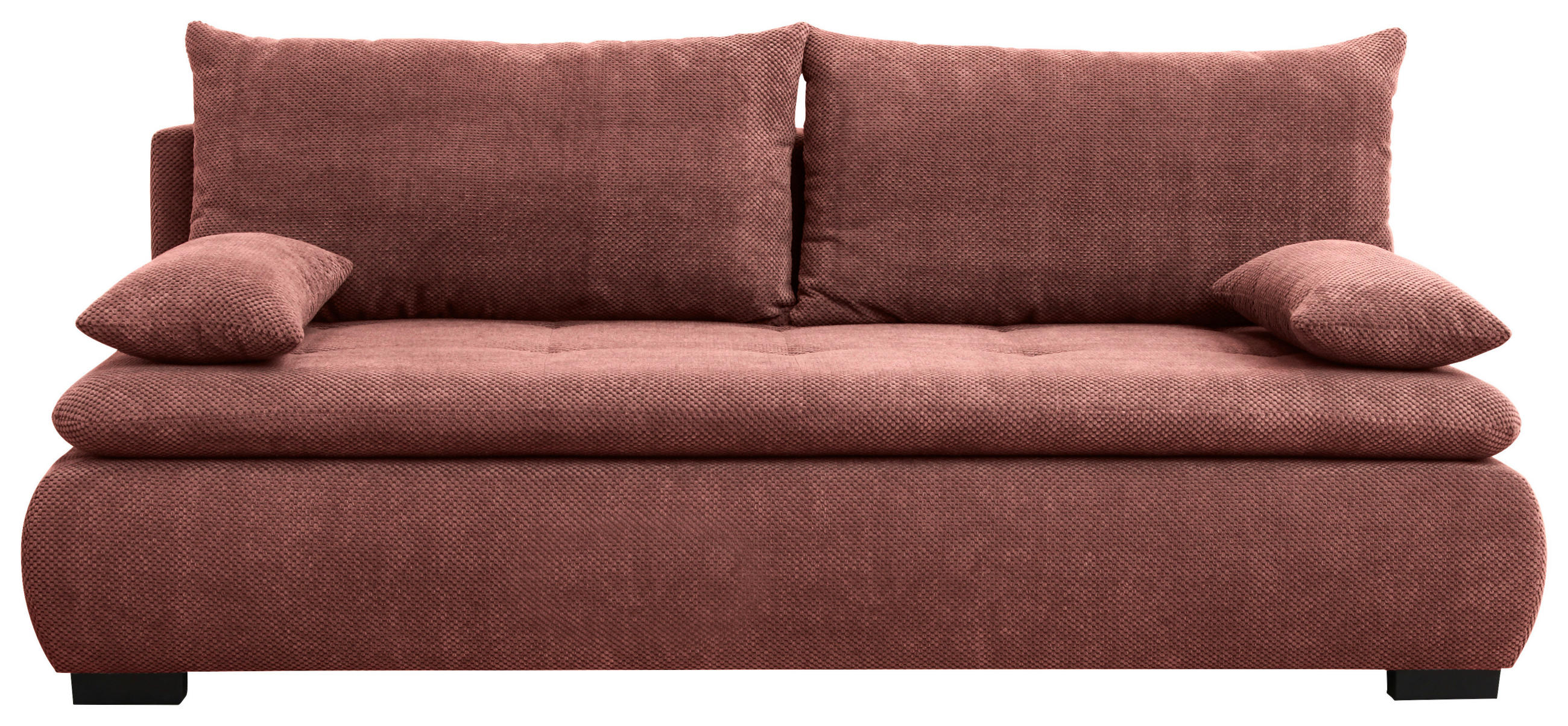 SOFA LEŽAJ braon-crvena  - crna/braon-crvena, Konvencionalno, tekstil (203/72-96/98cm) - Novel