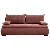 SOFA LEŽAJ braon-crvena  - crna/braon-crvena, Konvencionalno, tekstil (203/72-96/98cm) - Novel