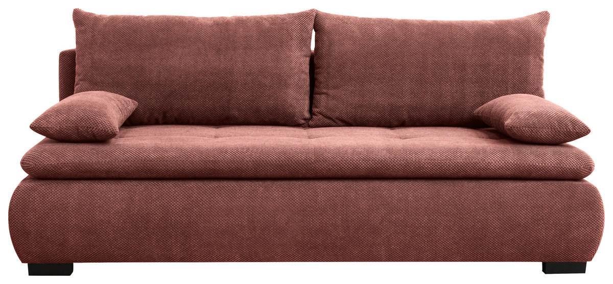 SOFA LEŽAJ braon-crvena  - crna/braon-crvena, Konvencionalno, tekstil (203/72-96/98cm) - Novel