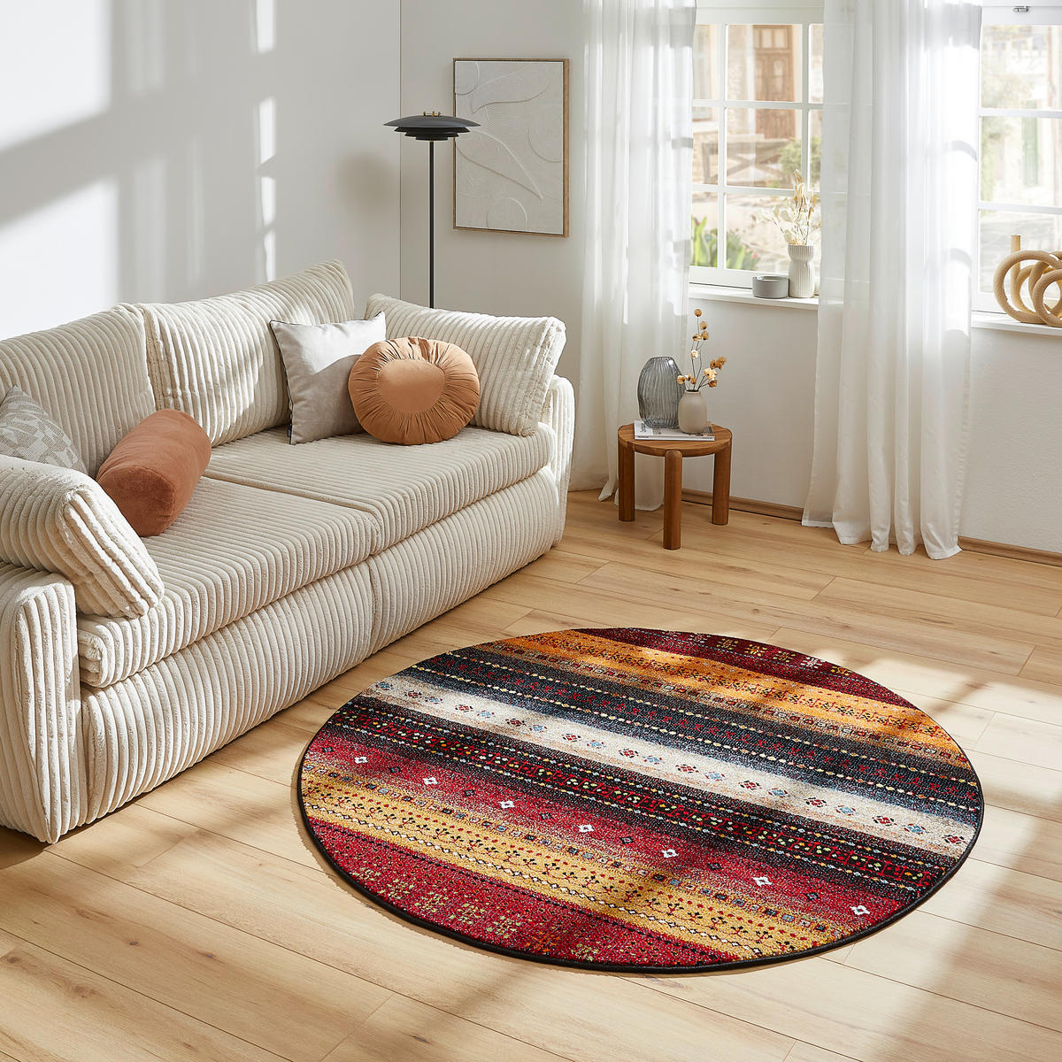 COVOR ȚESUT Cassandra  - multicolor/roșu, Konventionell, textil (200cm) - Novel