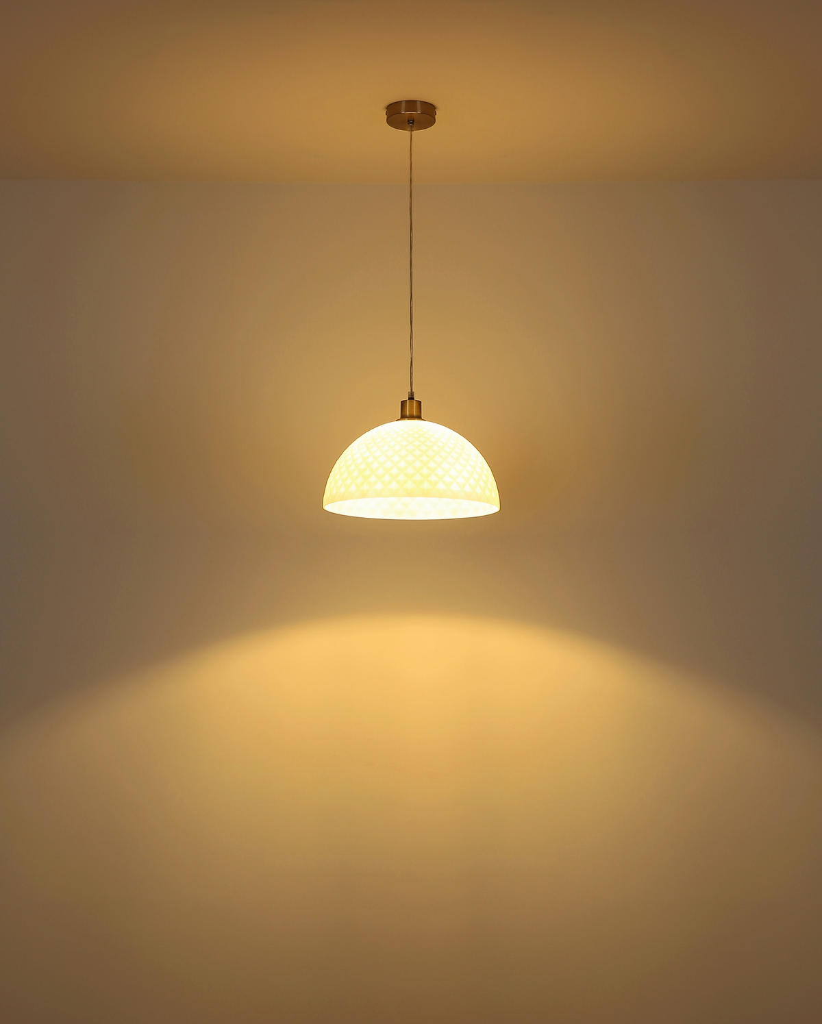 HÄNGELEUCHTE 35/120 cm  - Opal/Schwarz, Design, Glas/Kunststoff (35/120cm) - Globo