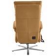 RELAXSESSEL in Leder Currygelb  - Currygelb/Edelstahlfarben, Design, Leder/Metall (70/124/85cm) - Cantus
