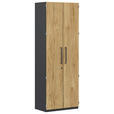 AKTENSCHRANK Anthrazit, Hickory  - Anthrazit/Hickory, KONVENTIONELL, Holzwerkstoff (80/220,5/41,9cm) - Moderano
