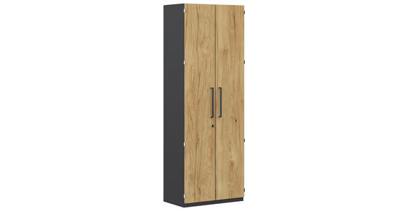 AKTENSCHRANK Anthrazit, Hickory  - Anthrazit/Hickory, KONVENTIONELL, Holzwerkstoff (80/220,5/41,9cm) - Moderano