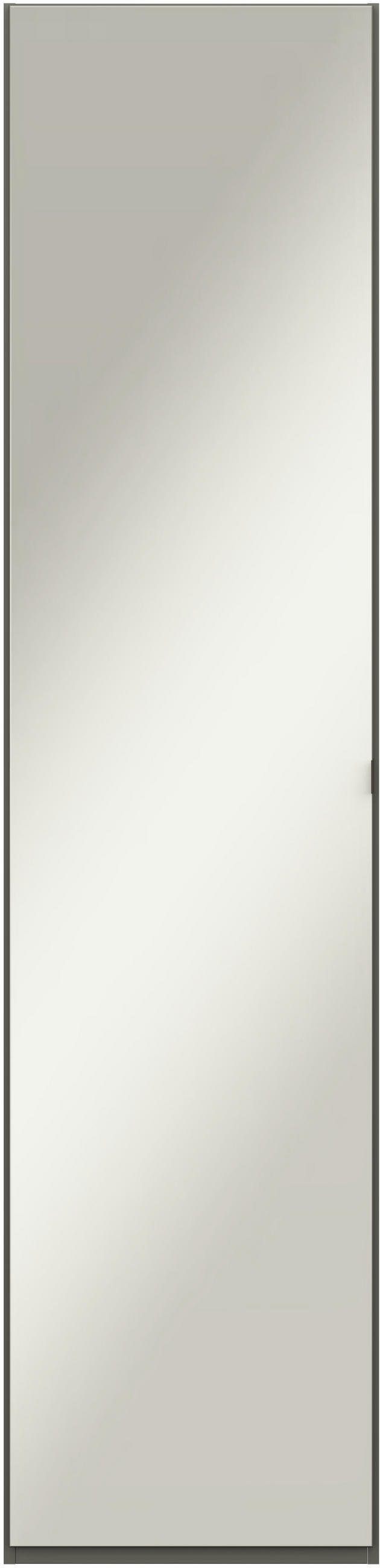 KLEIDERSCHRANK in Graphitfarben  - Edelstahlfarben/Graphitfarben, Design, Glas/Holzwerkstoff (51,3/213,6/59,3cm) - Cantus