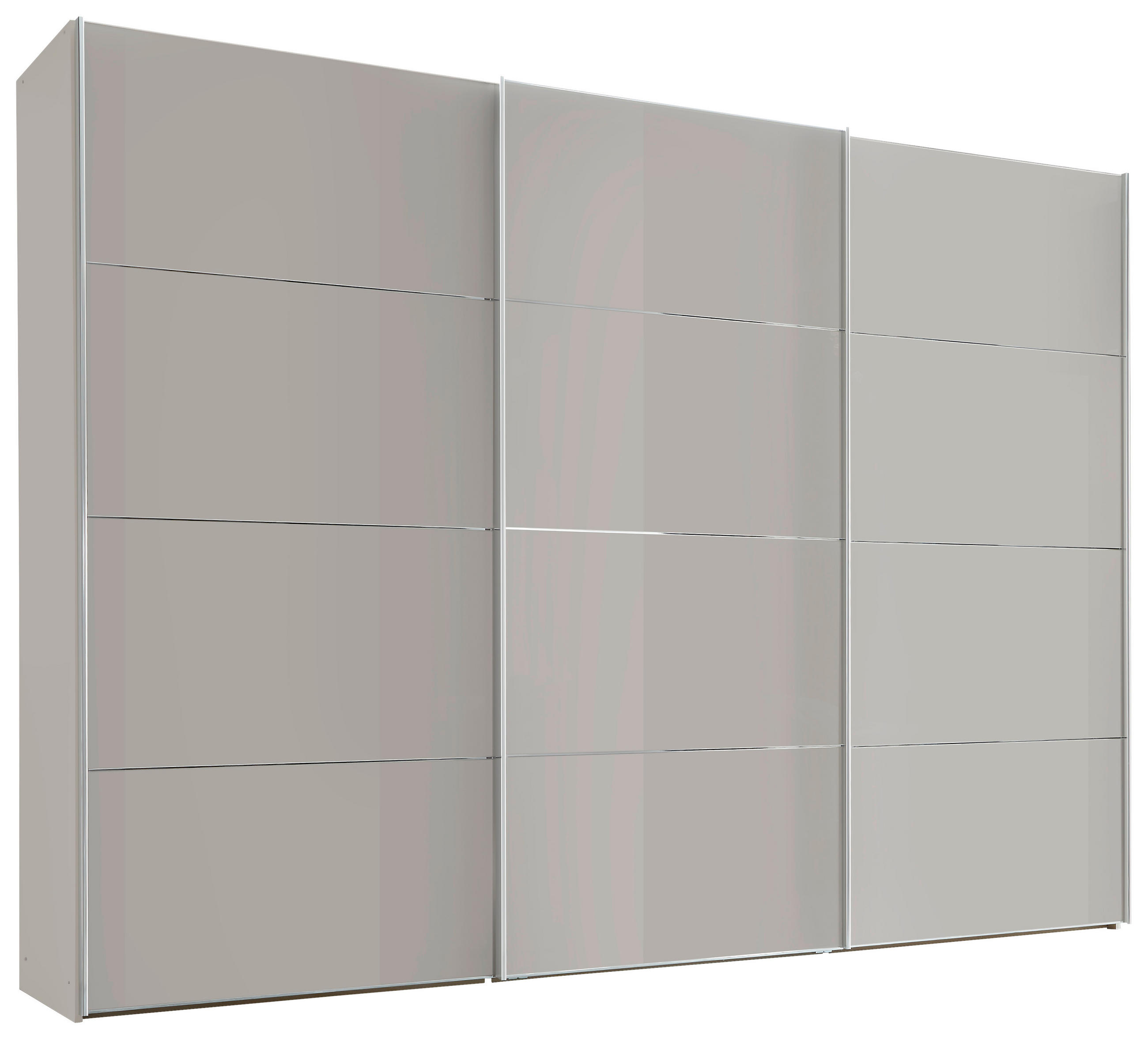 SCHWEBETÜRENSCHRANK 280/222/68 cm 3-türig Sandfarben  - Sandfarben/Chromfarben, Basics, Glas/Holzwerkstoff (280/222/68cm) - Moderano