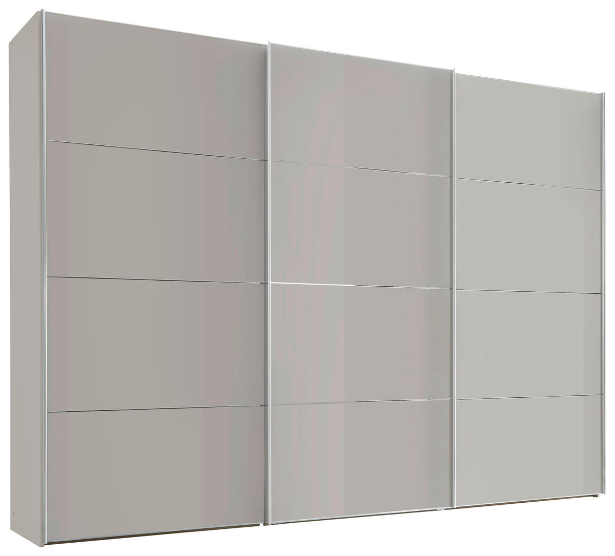 SCHWEBETÜRENSCHRANK  in Sandfarben  - Sandfarben/Chromfarben, Basics, Glas/Holzwerkstoff (280/222/68cm) - Moderano