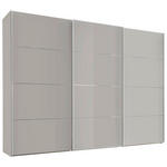 SCHWEBETÜRENSCHRANK  in Sandfarben  - Sandfarben/Chromfarben, Basics, Glas/Holzwerkstoff (280/222/68cm) - Moderano