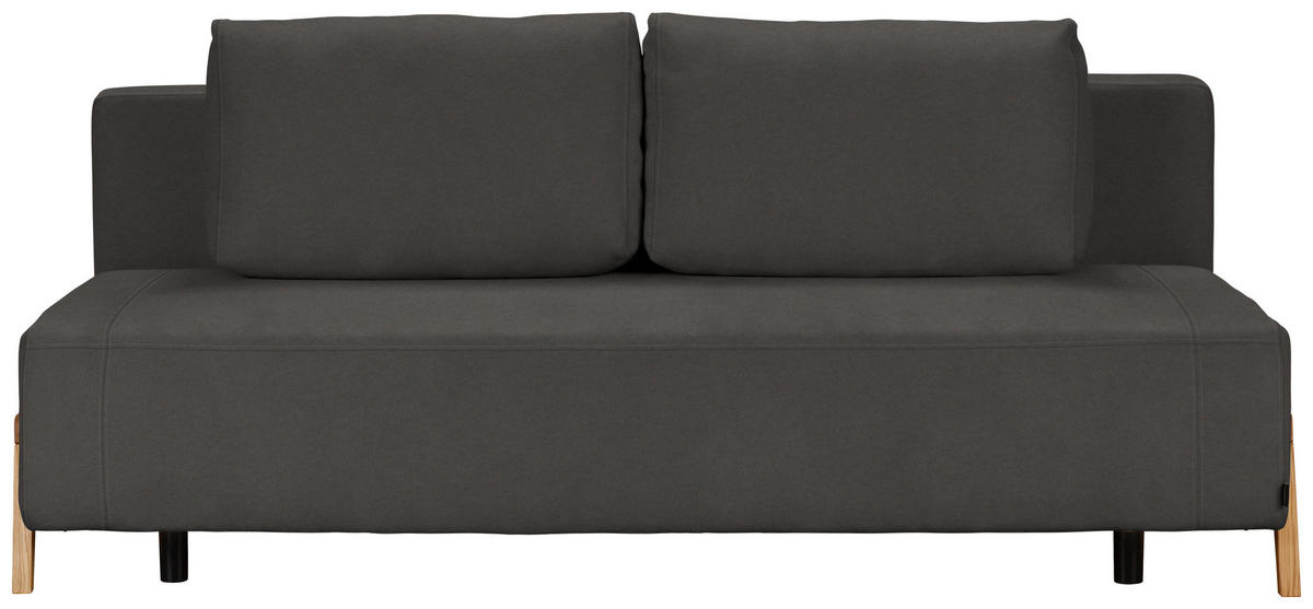 SCHLAFSOFA in Textil Dunkelgrau  - Dunkelgrau/Naturfarben, Design, Holz/Textil (211/88/102cm) - Niels Andersson