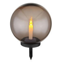SOLARLEUCHTE 25/25/38,5 cm  - Schwarz/Grau, Basics, Kunststoff (25/25/38,5cm) - Globo