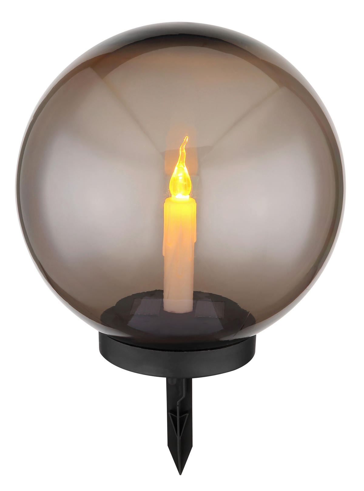 SOLARLEUCHTE 25/25/38,5 cm  - Schwarz/Grau, Basics, Kunststoff (25/25/38,5cm) - Globo