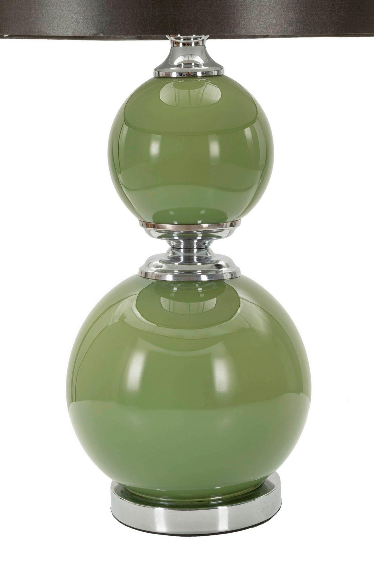 TISCHLEUCHTE   - Grau/Grün, Basics, Glas/Textil (38/65/38cm)