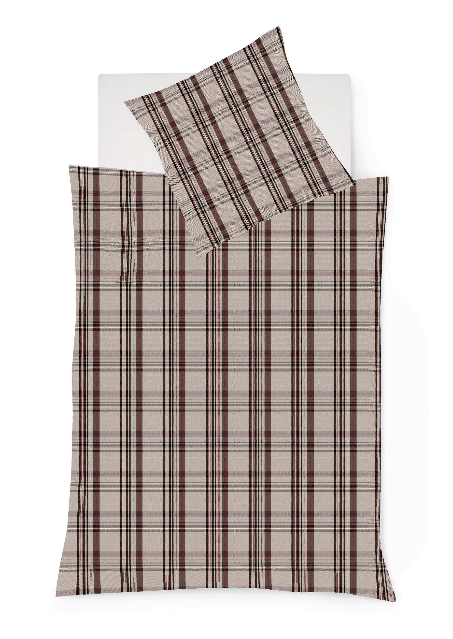 BETTWÄSCHE Lech Flanell 135/200 cm  - Taupe, Design, Textil (135/200cm) - Fleuresse